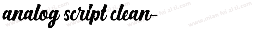 analog script clean字体转换